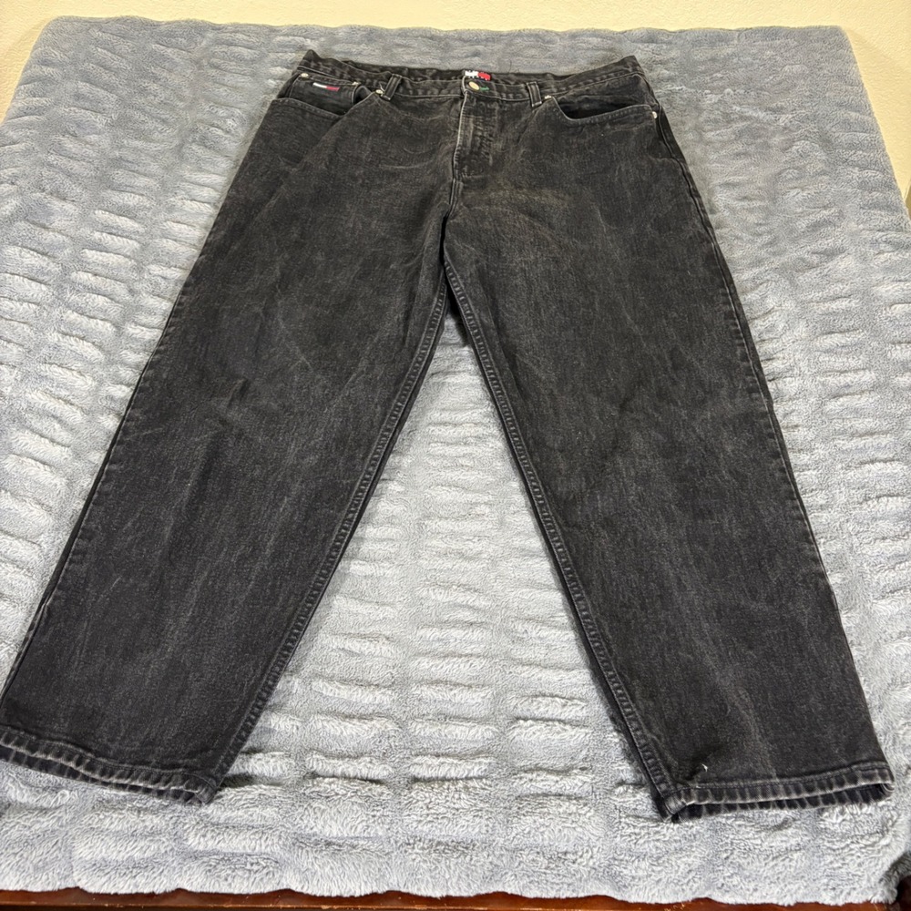 Tommy Hilfiger Tommy Jeans Mens 40x30 Black Faded Straight Leg Denim AR855